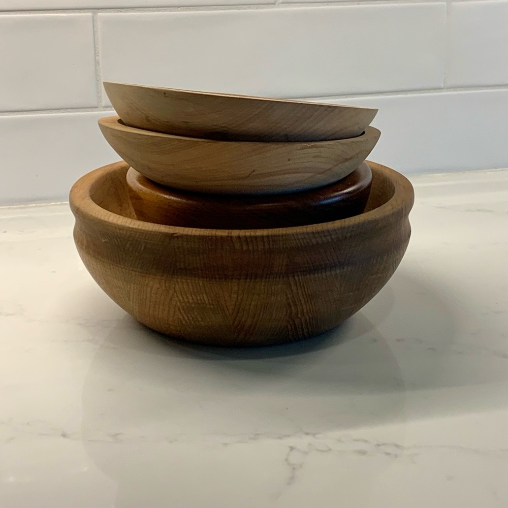 WOODEN BOWL SET - Picture 2 of 2